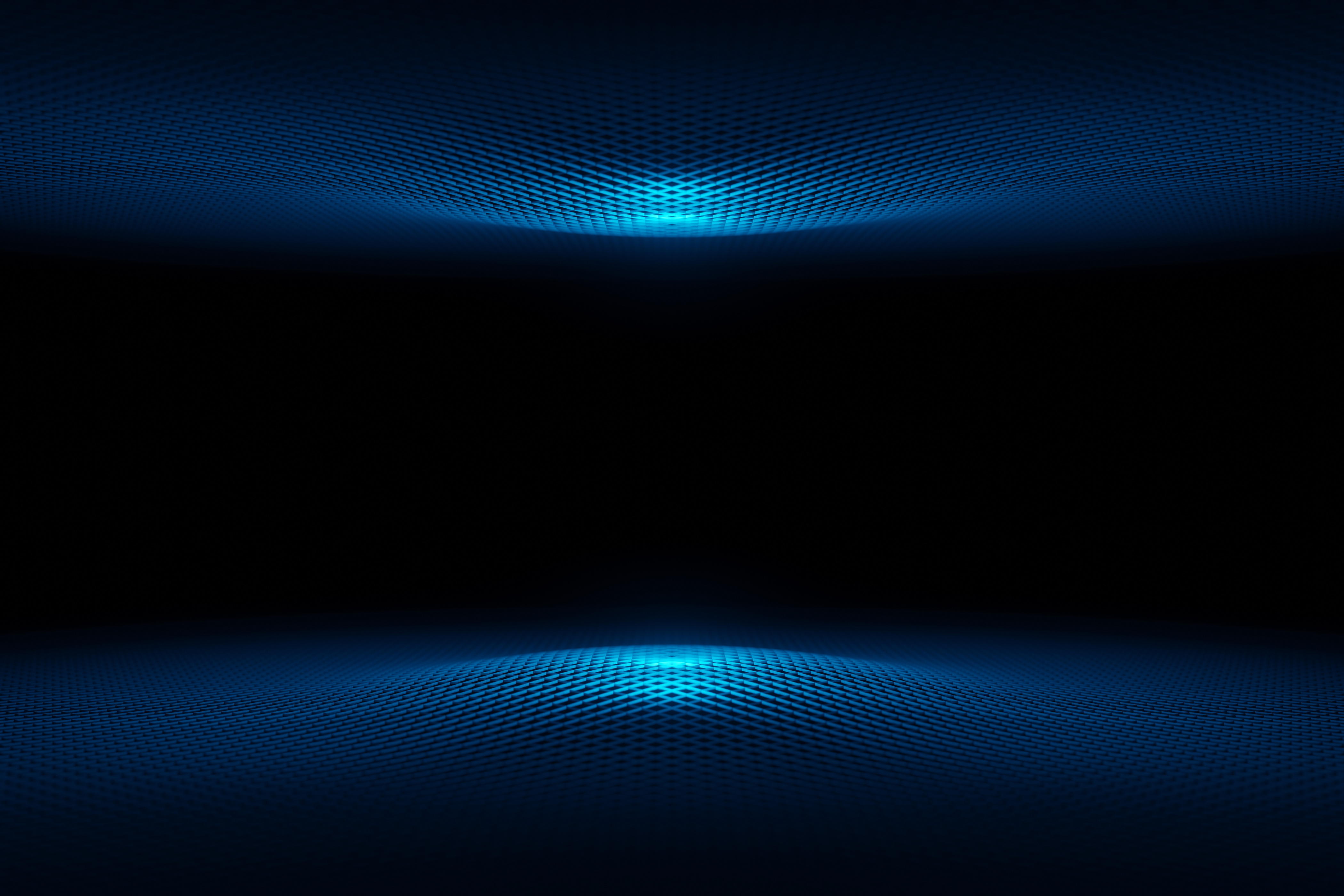 Abstract Futuristic Technology cyber space blue wave background 3d rendering